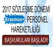 2017 SÖZLEŞME DÖNEMİ ERASMUS+ ERASMUS DUSK PERSONEL HAREKETLİLİĞİ BAŞVURULARI BAŞLADI.