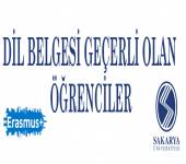 DİL BELGESİ GEÇERLİ OLAN ÖĞRENCİLER