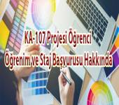 KA-107 Projesi Öğrenci Öğrenim ve Staj Başvurusu Hakkında