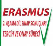 ERASMUS 2. AŞAMA DİL SINAV SONUÇLARI, TERCİH VE ONAY SÜRECİ