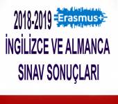 2018-2019 ERASMUS İNGİLİZCE VE ALMANCA SINAV SONUÇLARI AÇIKLANDI