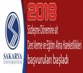 2018 Sözleşme Dönemine ait Ders Verme ve Eğitim Alma Hareketlilikleri başvuruları başladı.